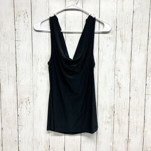 The‎ Limited Shirt Women Size Small Black Scoop Cowl Neck Sleeveless Tank Blouse